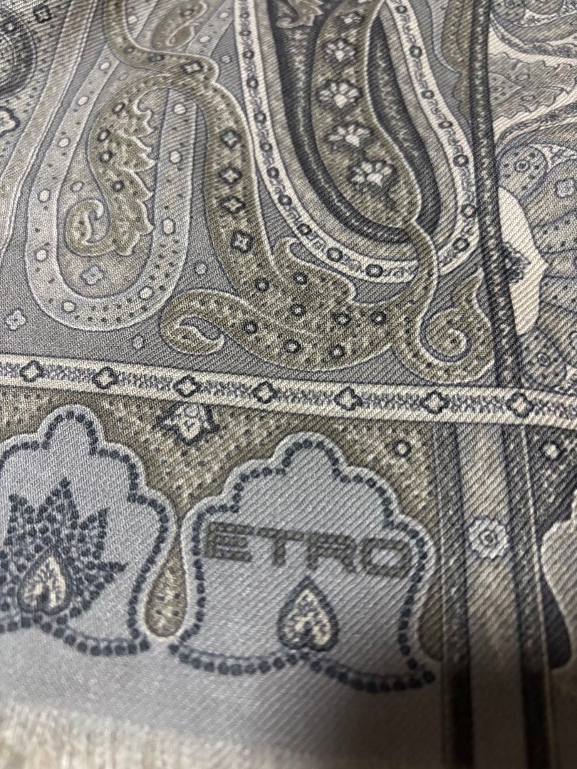 ETRO エトロ　ストール グレー系