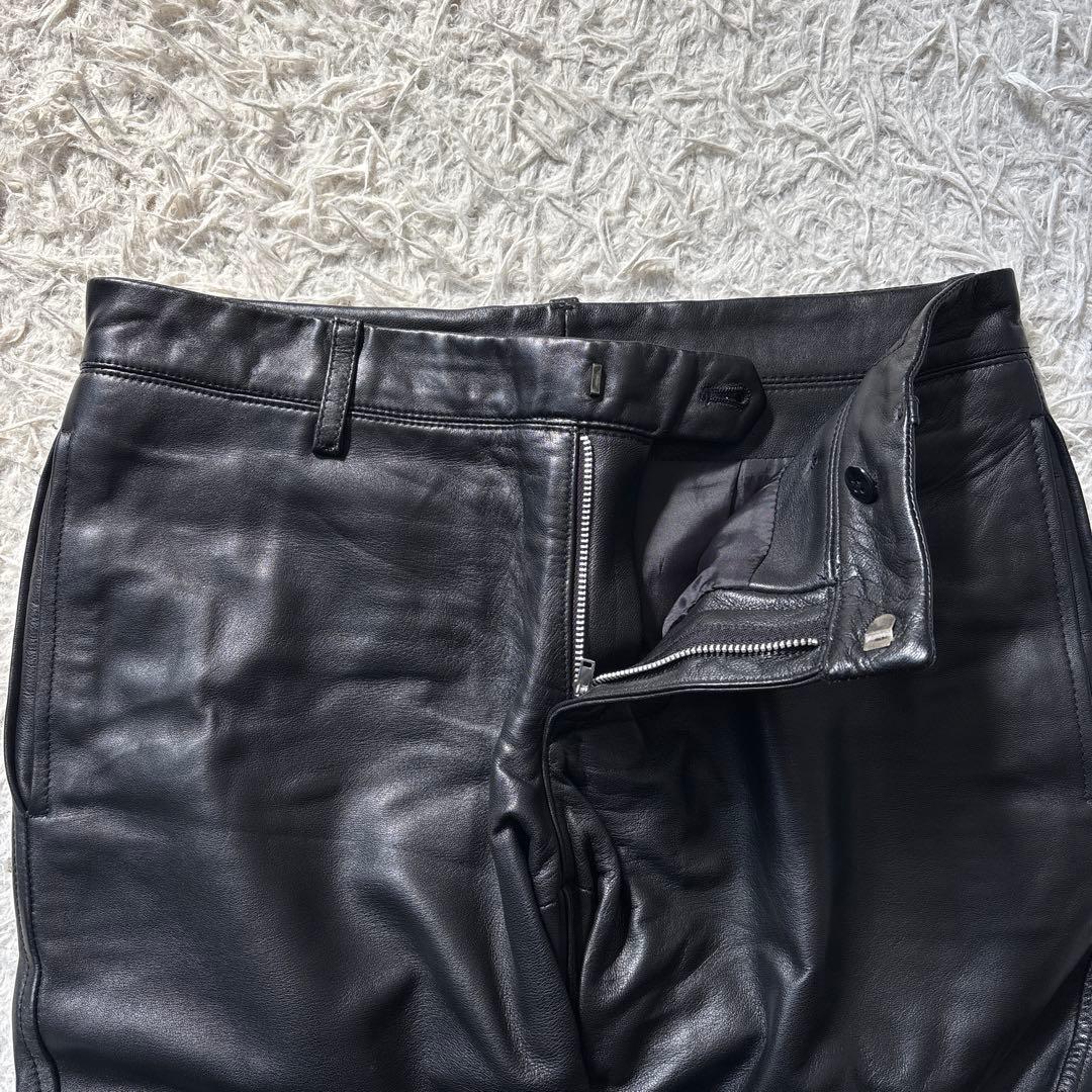 00s【COMME CA DU MODE MEN】羊革　ラムレザーパンツ　S