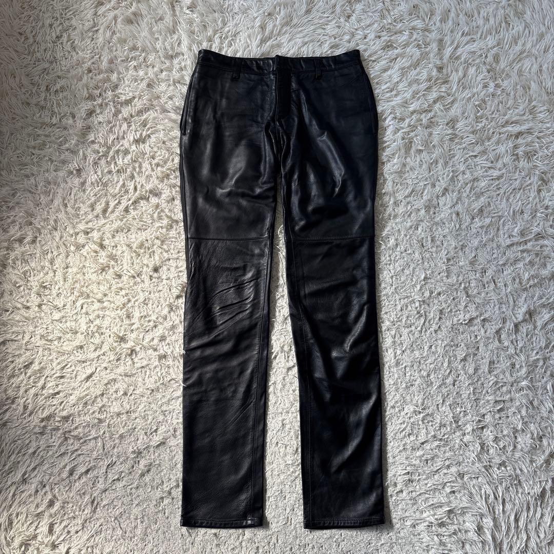 00s【COMME CA DU MODE MEN】羊革　ラムレザーパンツ　S