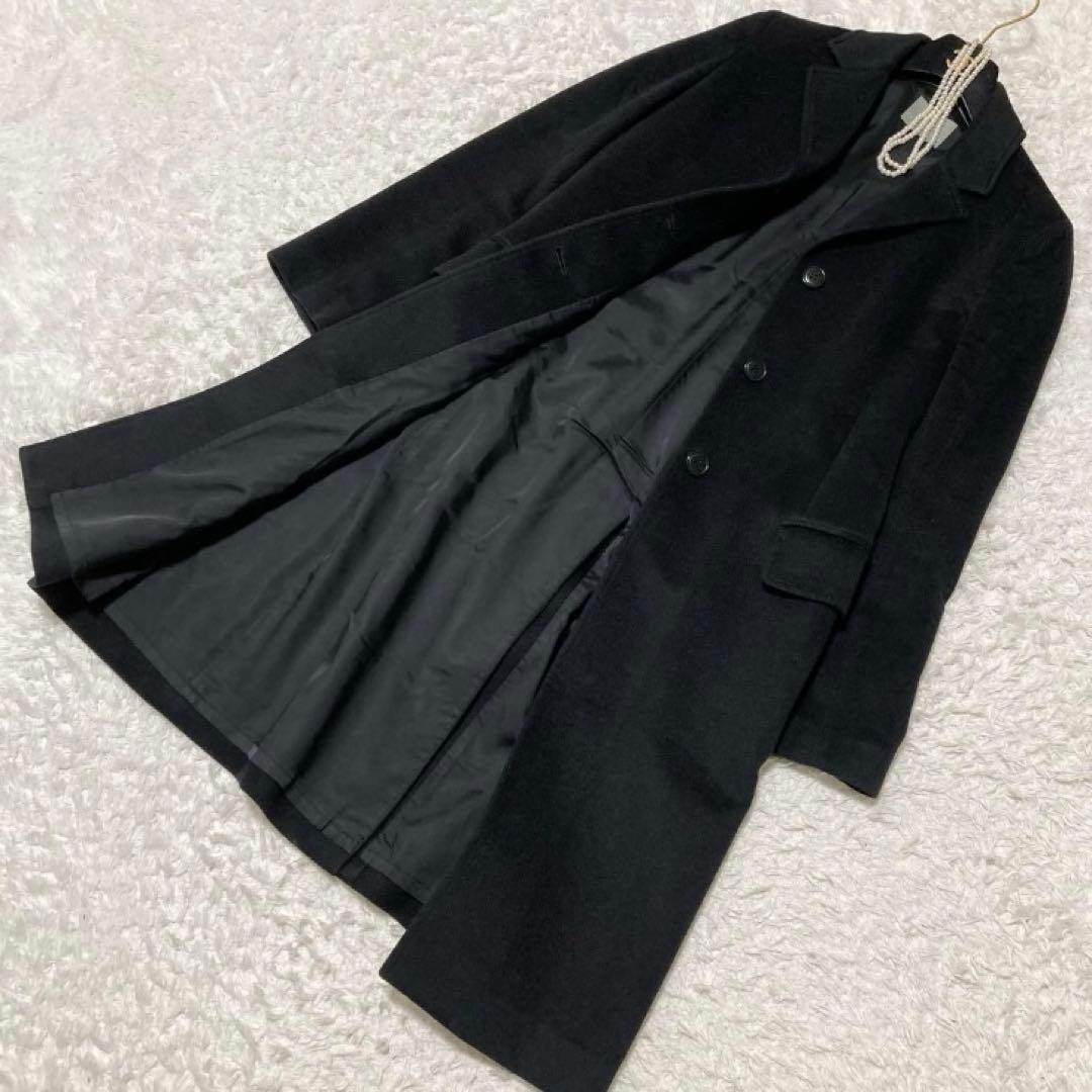 カシミヤ100♡ セオリーリュクス ロングコート 黒 38 チェスターコート