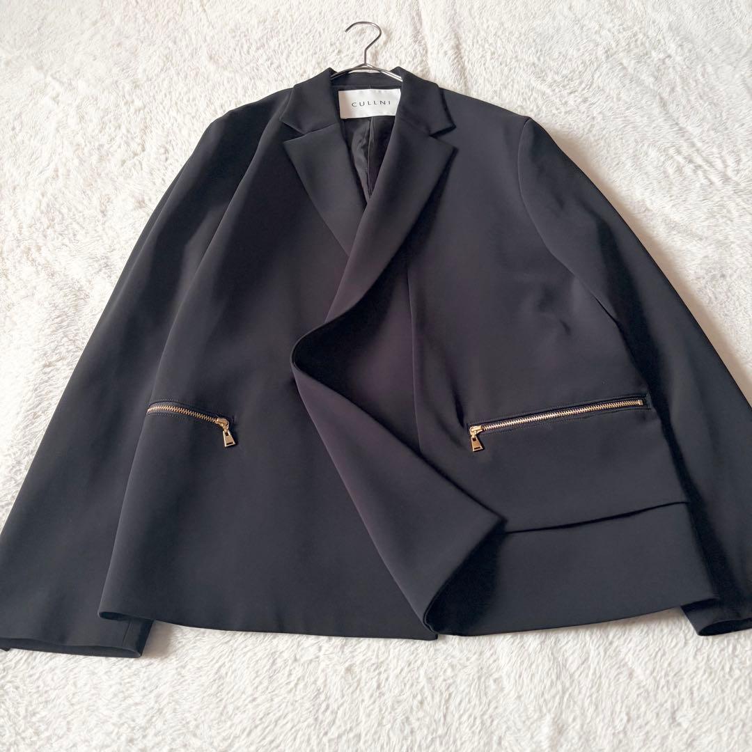 6267 美品✨ クルニ レイヤードジャケット 2ブラック STUDIOUS別注