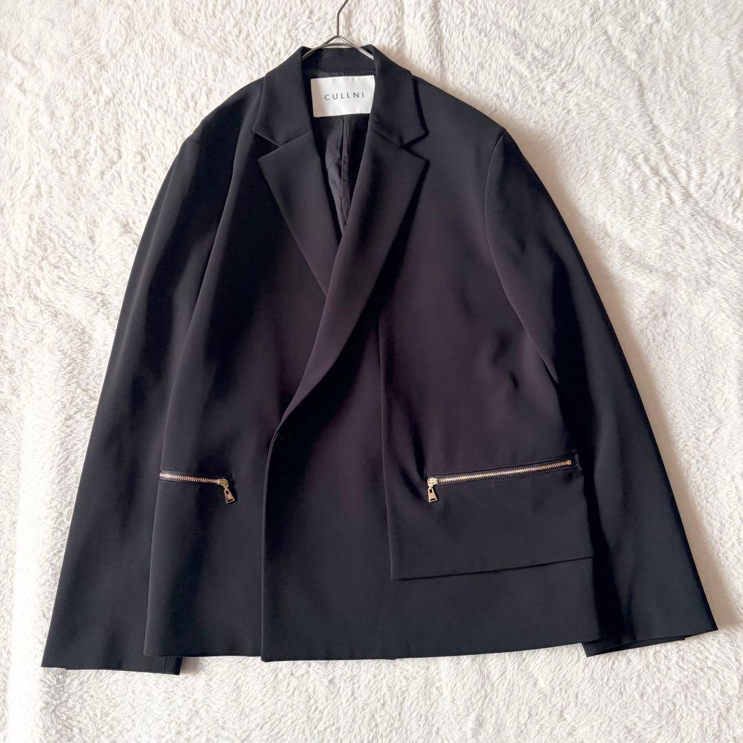 6267 美品✨ クルニ レイヤードジャケット 2ブラック STUDIOUS別注