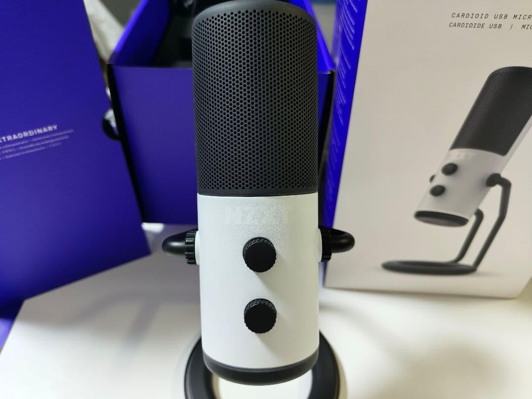 美品 NZXT CAPSULE USBコンデンサーマイク White 白