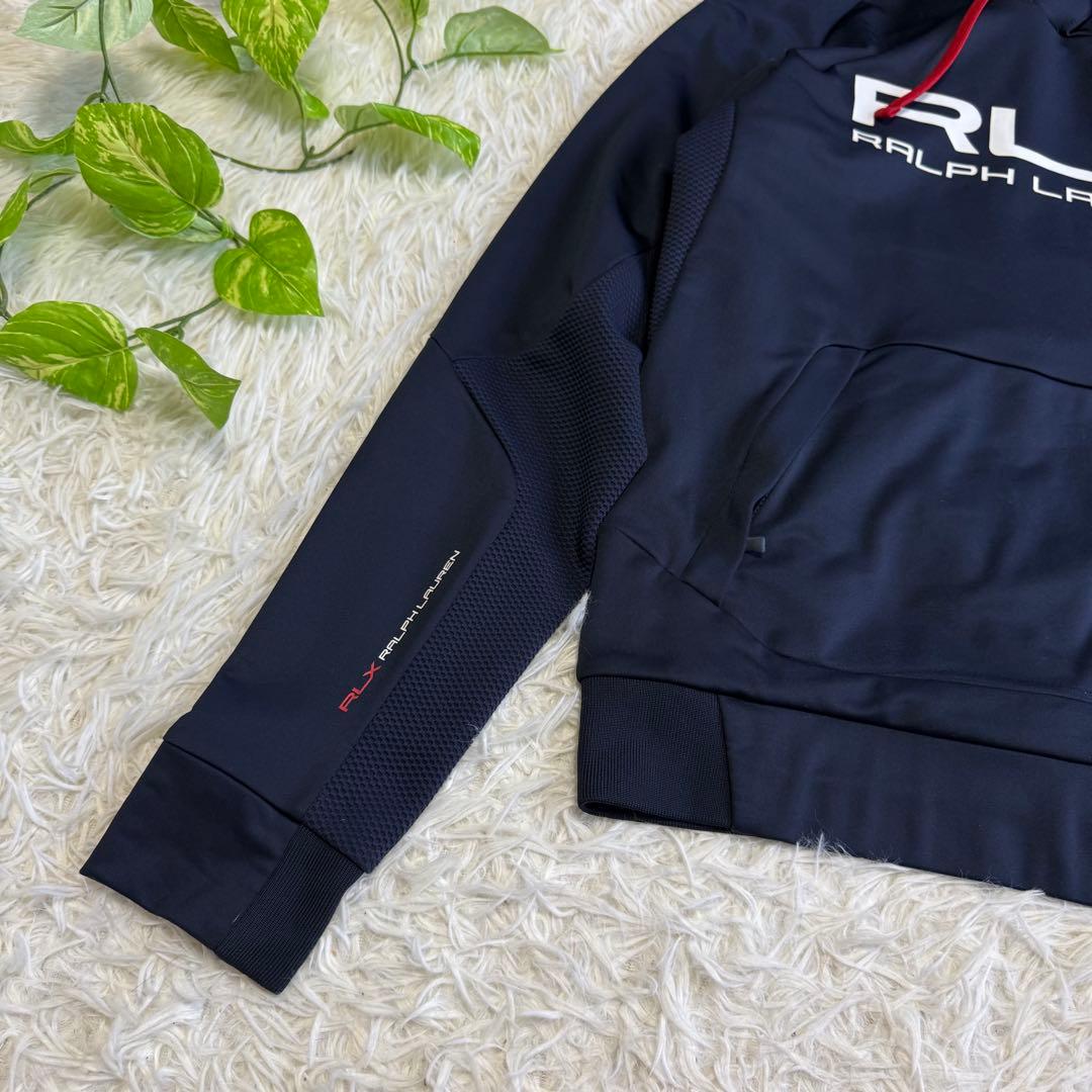 【RLX】美品 パーカー ネイビー ビックロゴ Mサイズ メンズ