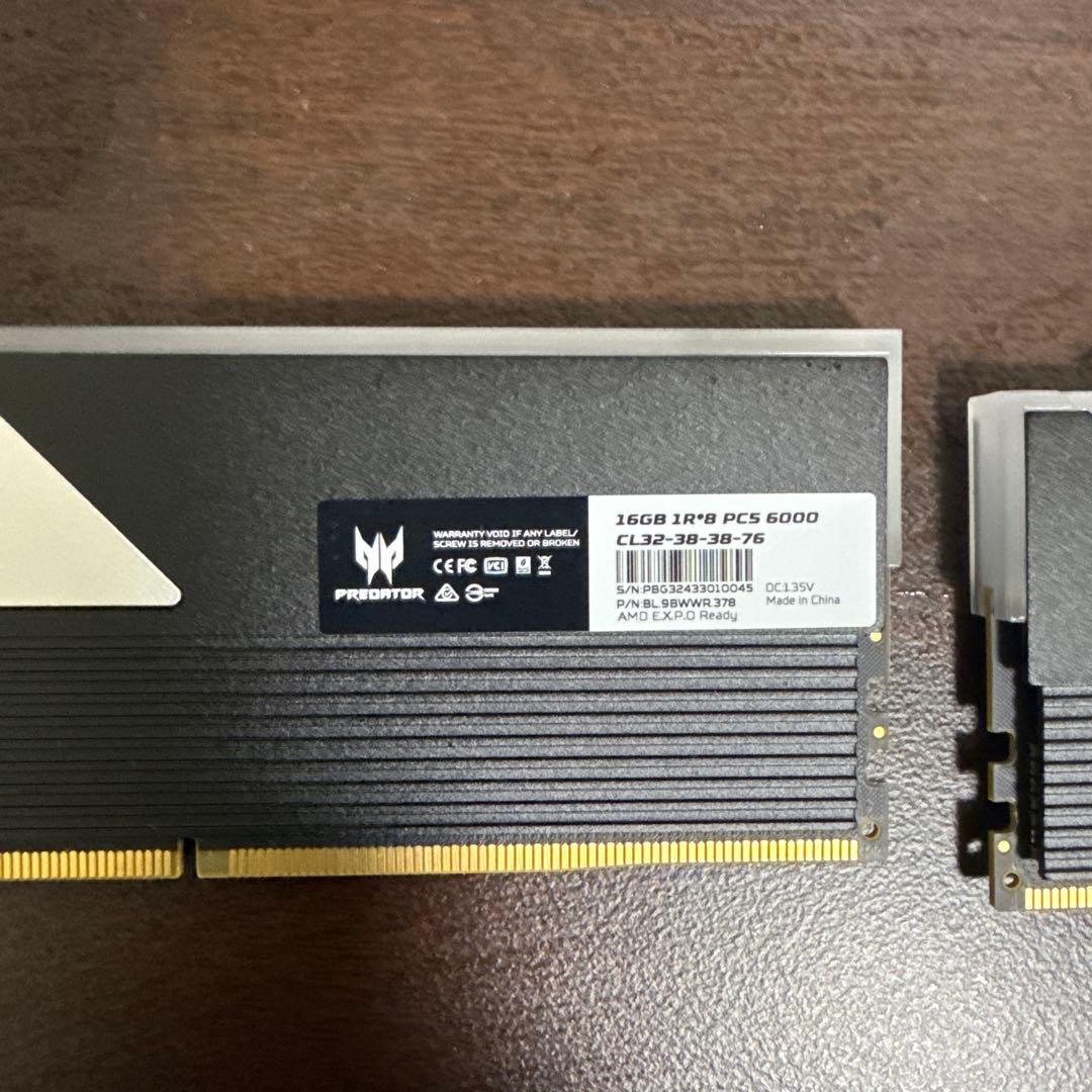 Predator Vesta II DDR5 16GB×2 6000MHz