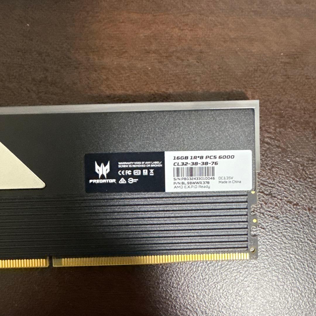 Predator Vesta II DDR5 16GB×2 6000MHz