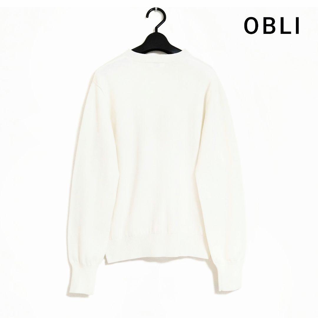 ※小雪之介様 ■美品 OBLI オブリ フリルニットカーディガン