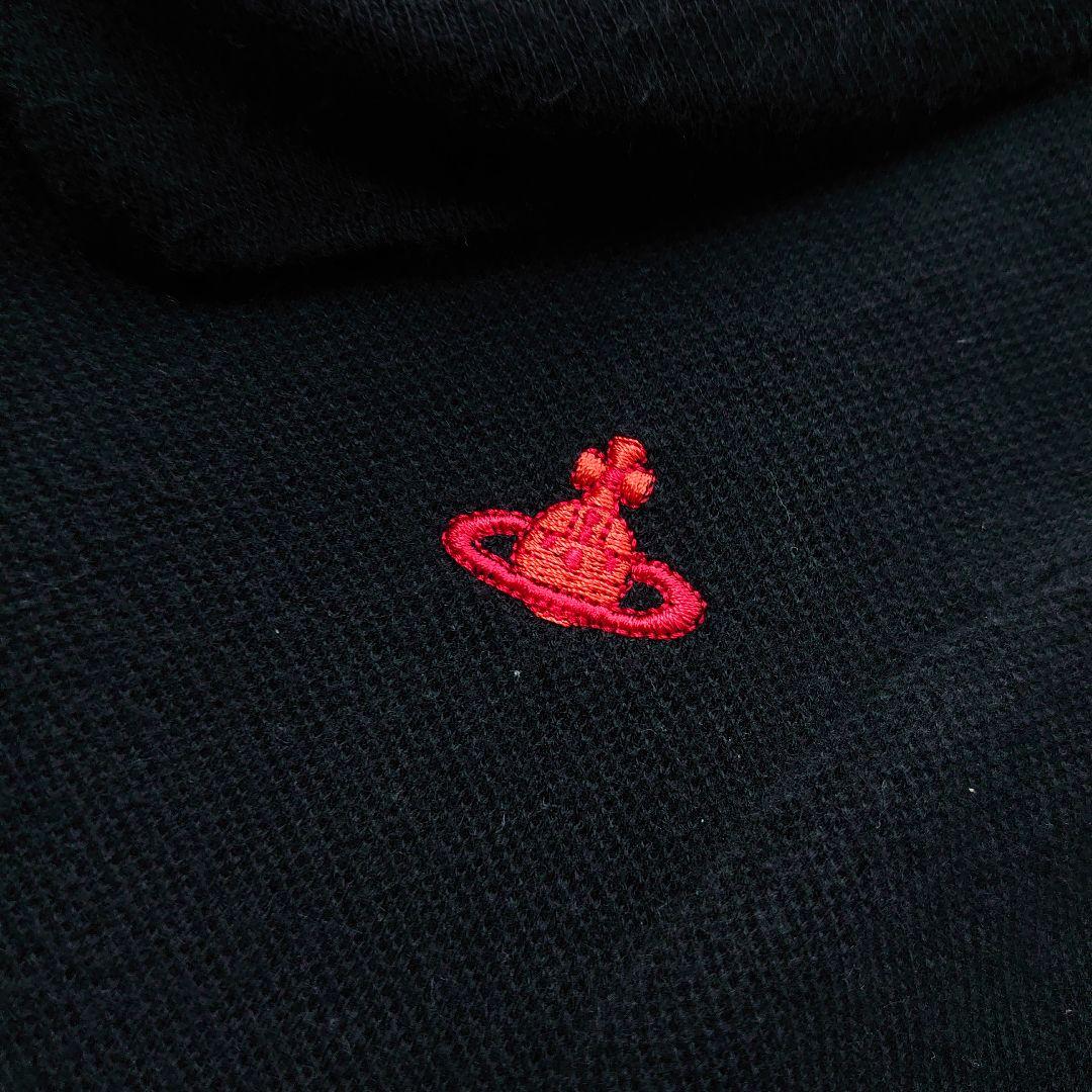 ヴィヴィアンウエストウッド オーブ 刺繍 半袖ポロシャツ 黒 サイズ1
