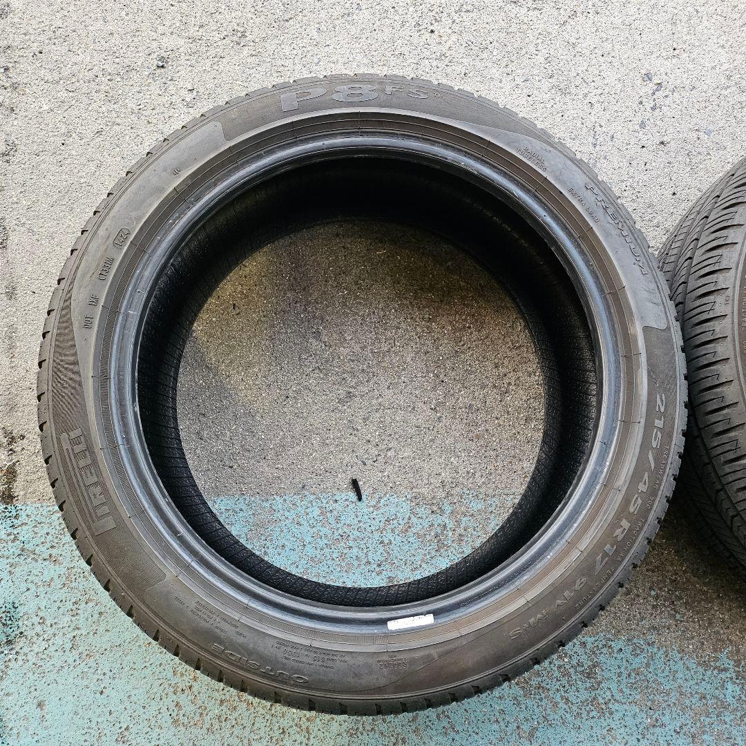 215/45R17 PIRELLI P8 FS TM 2024年製 2本 溝あり