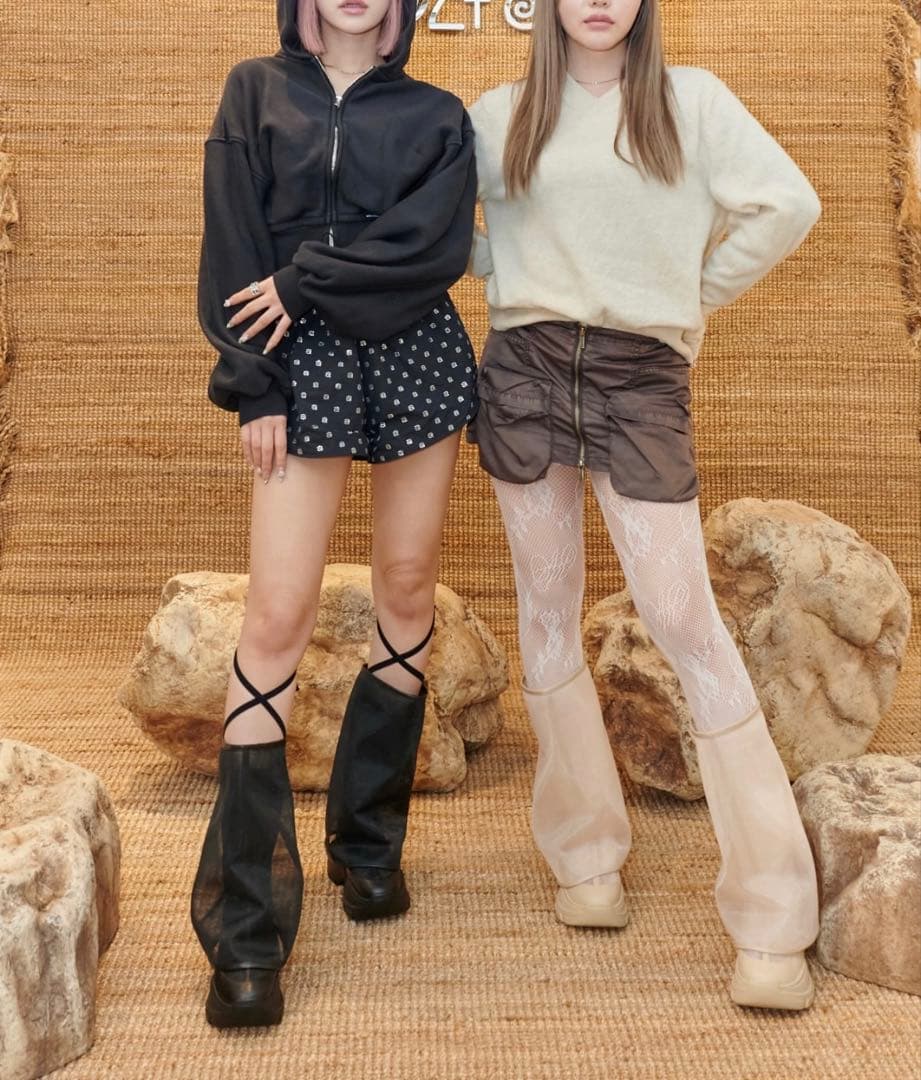 【美品 / YELLO】 SLEEK MESH BOOTS / Sサイズ