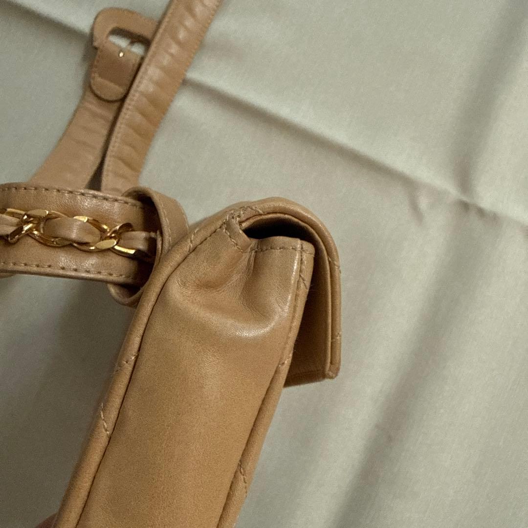【難あり】CHANEL シャネル マトラッセ ウエストポーチ ベージュ