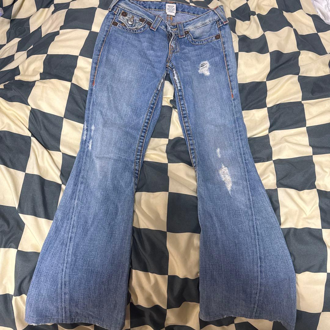 TRUE RELIGION 27 刺繍 ブーツカット ローライズ 00s y2k