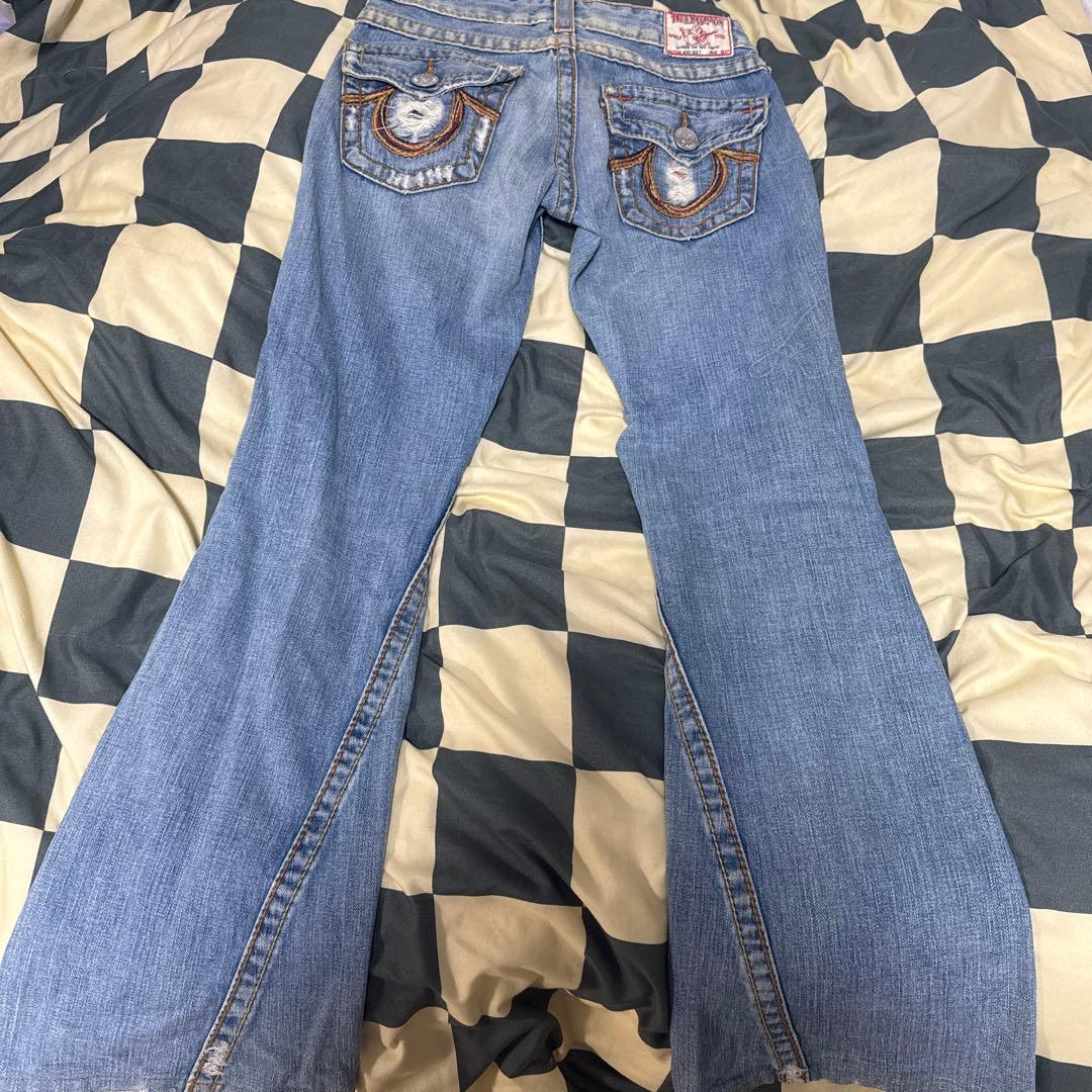 TRUE RELIGION 27 刺繍 ブーツカット ローライズ 00s y2k