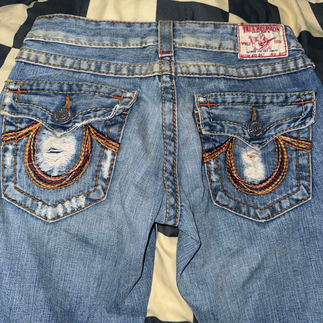 TRUE RELIGION 27 刺繍 ブーツカット ローライズ 00s y2k