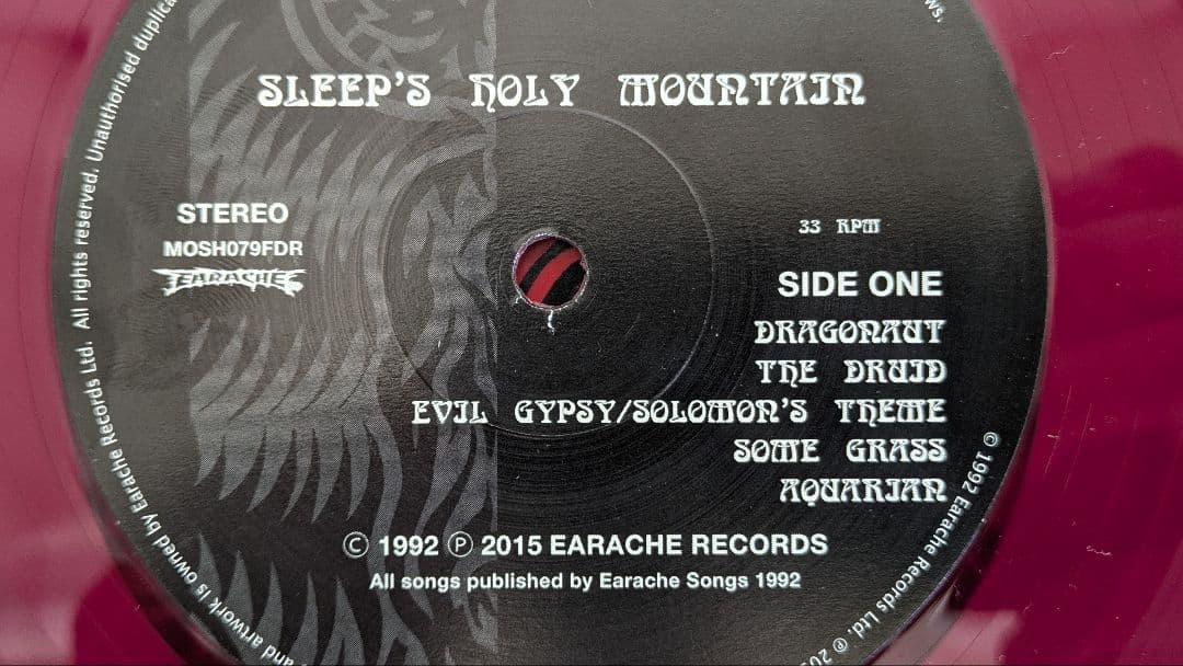 日本未発売 Sleep Sleep’s Holy Mountain LP 赤盤