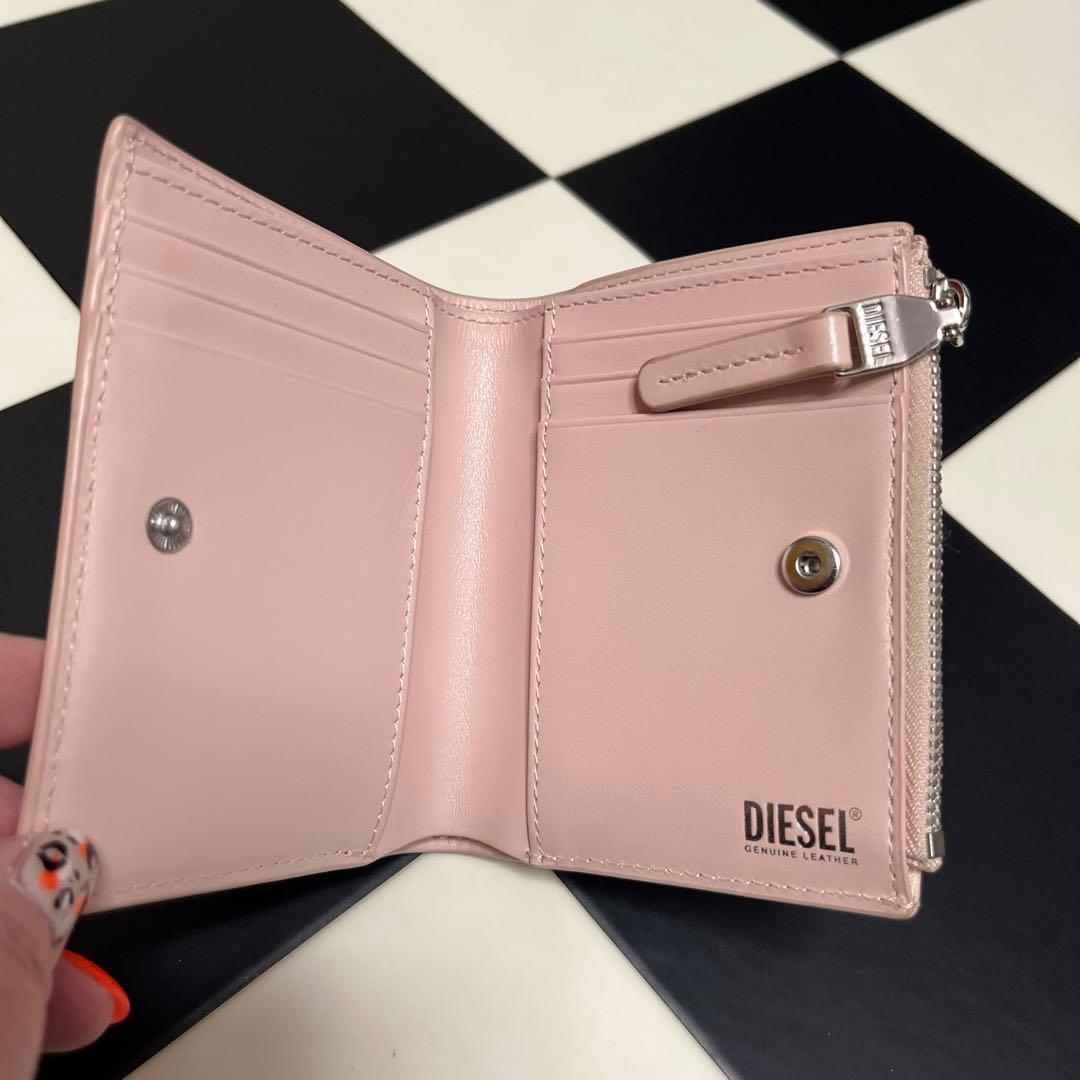 満*☆様 DIESEL オーバルD 二つ折り財布 ピンク　美品