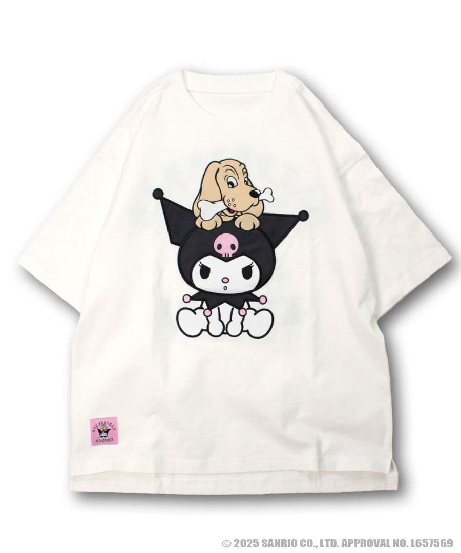 タグ付き【ガルフィー×クロミ】コラボ半袖刺繍T　白　オーバーサイズ　レア　希少