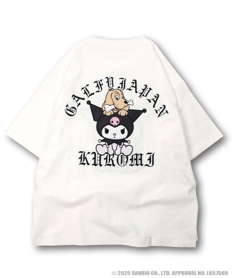 タグ付き【ガルフィー×クロミ】コラボ半袖刺繍T　白　オーバーサイズ　レア　希少