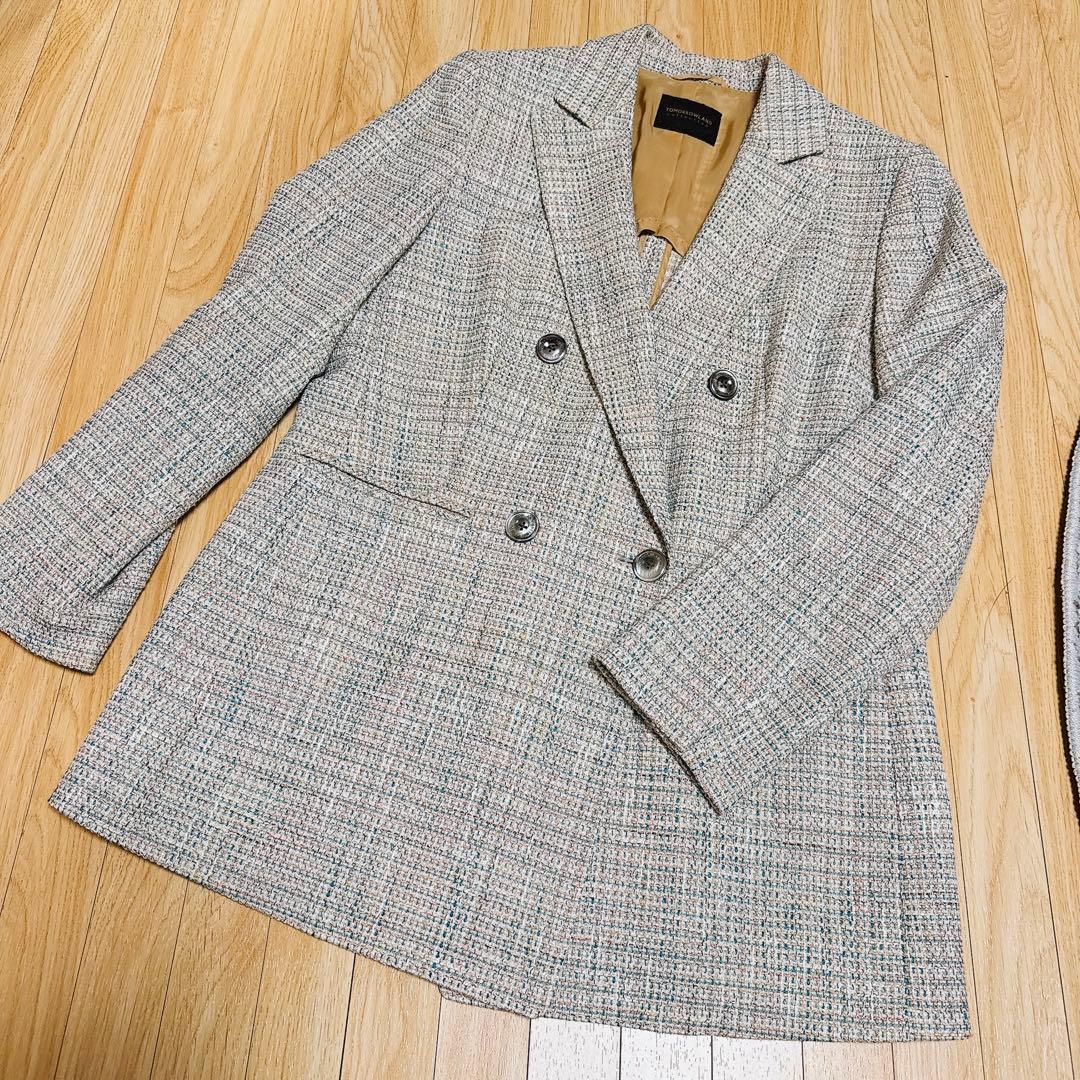 【美品】ファンシーテープダブルブレストジャケット