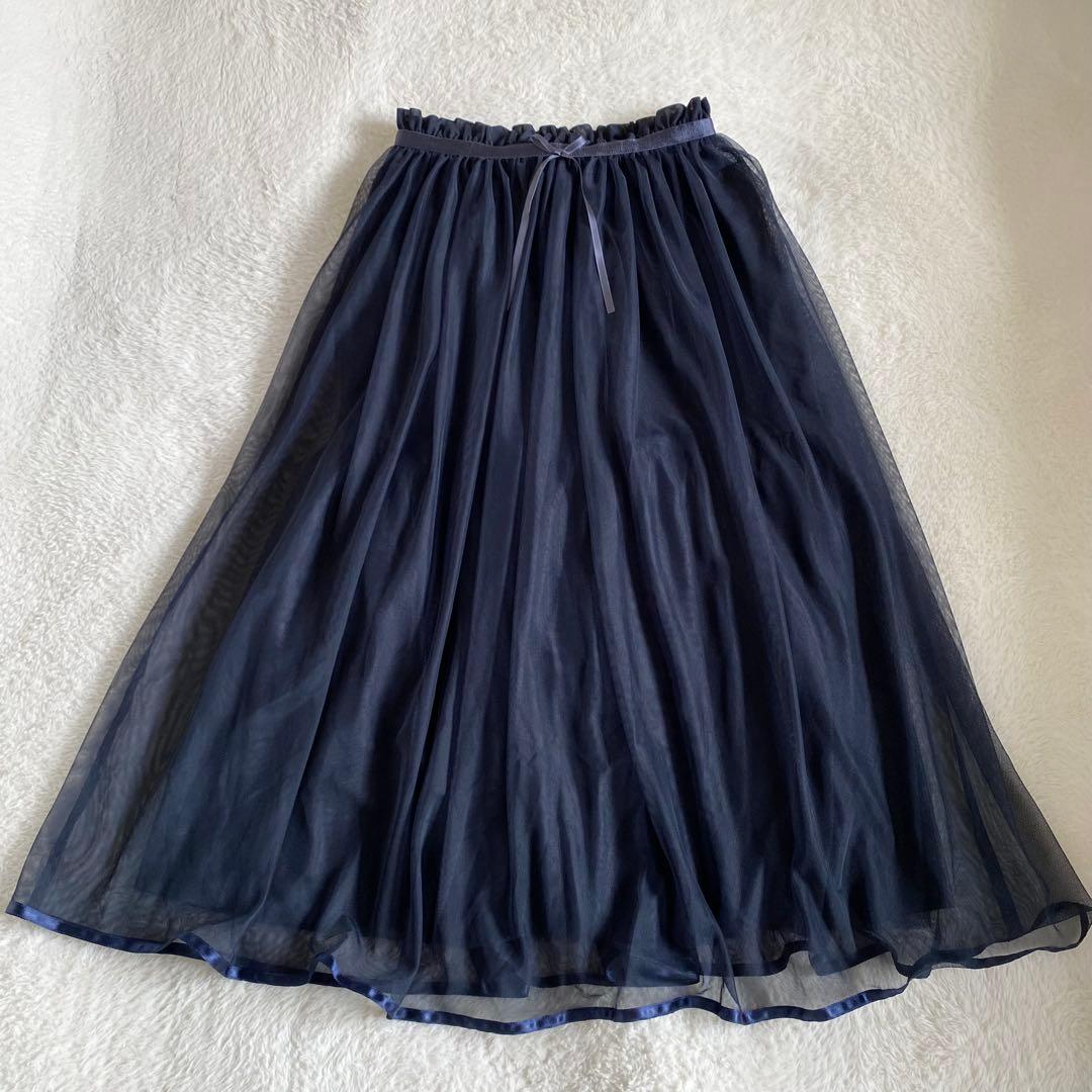 【美品】 フランシュリッペ　オーダーチュールスカート　レース　ペチコート　ロング