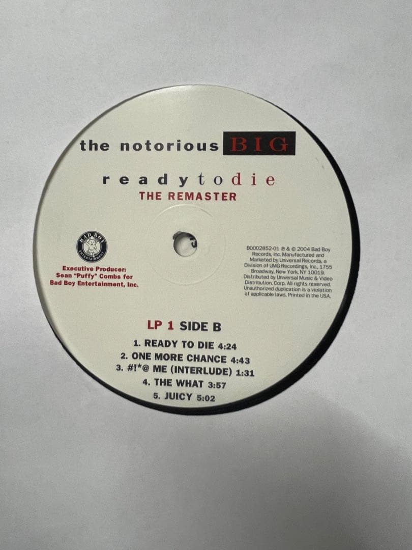 洋楽 Notorious B.I.G.Ready To Die REMASTER LP