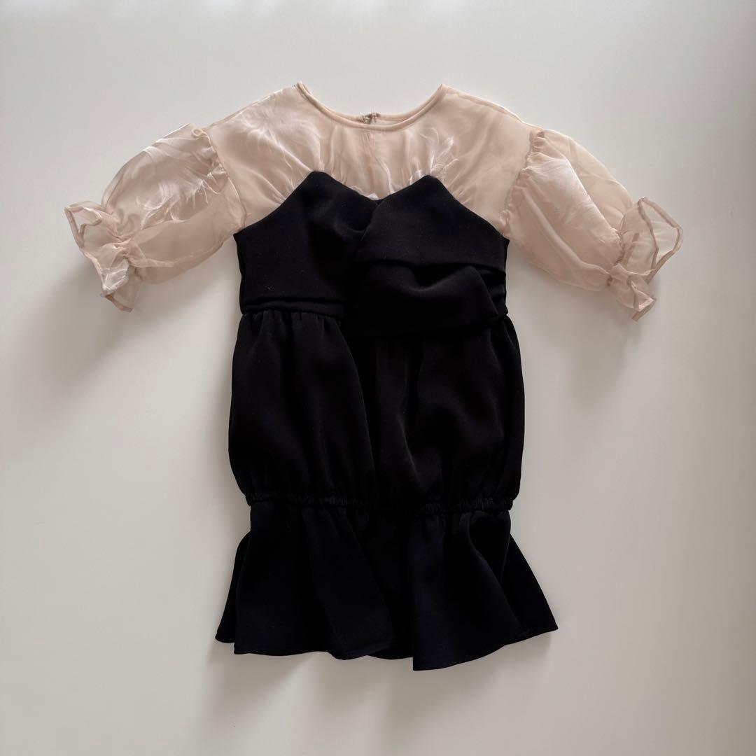 ワンピース acka kids sheer puff dress