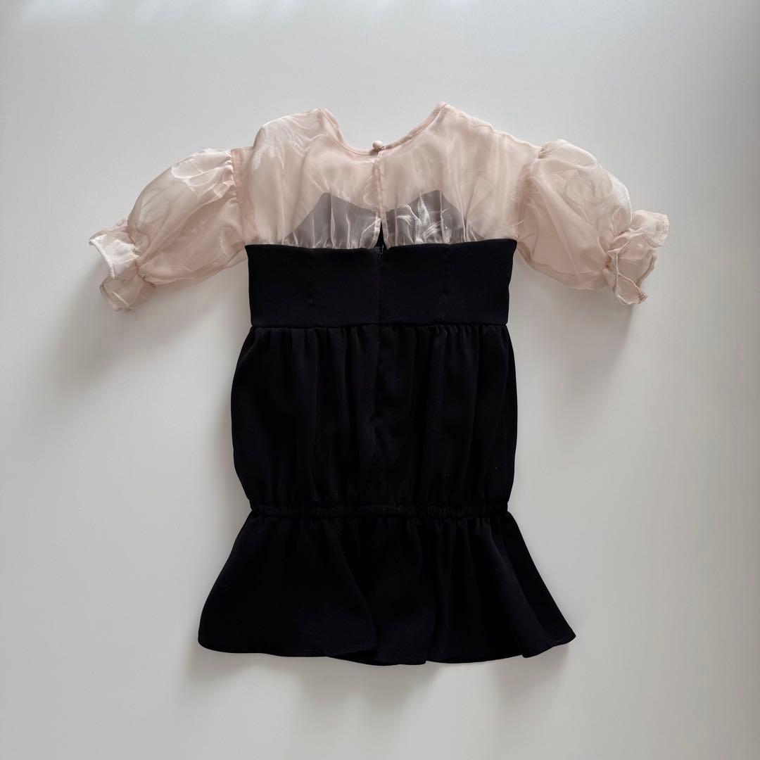 ワンピース acka kids sheer puff dress