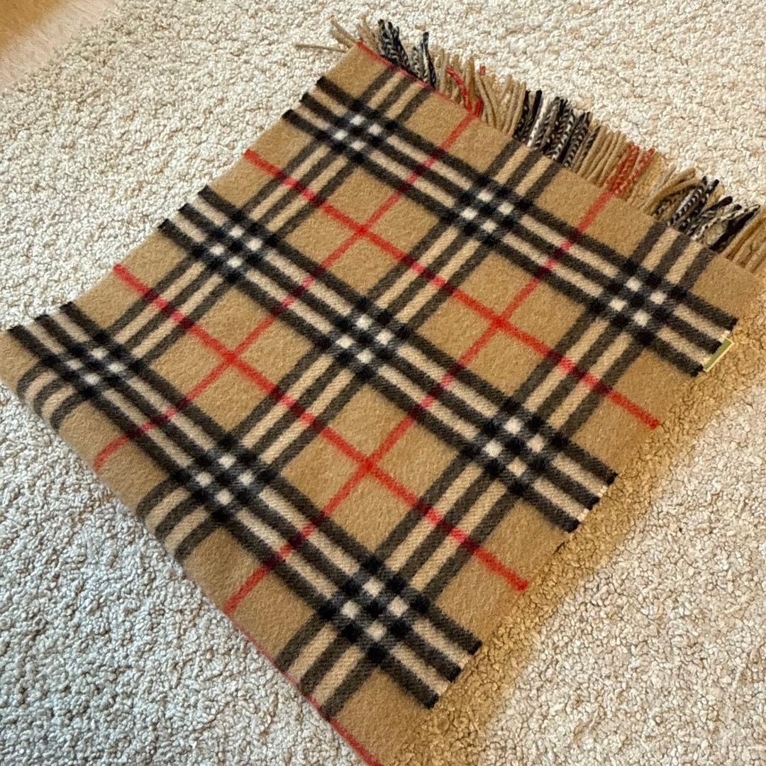 Burberry カシミヤ100% チェックマフラー