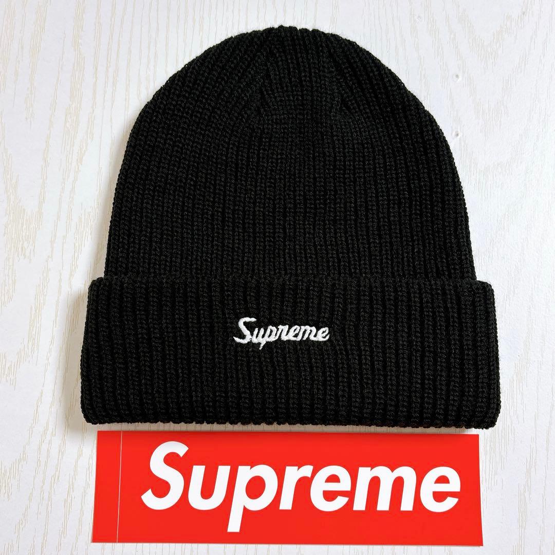 Supreme ニット帽　ビーニー　スクリプトロゴ　ブラック　黒　野村周平着用