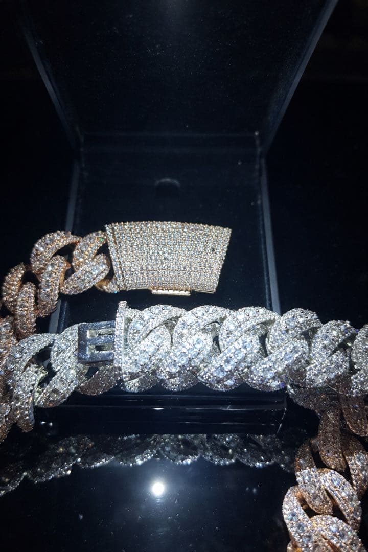ローズゴールド iced out Miami necklace
