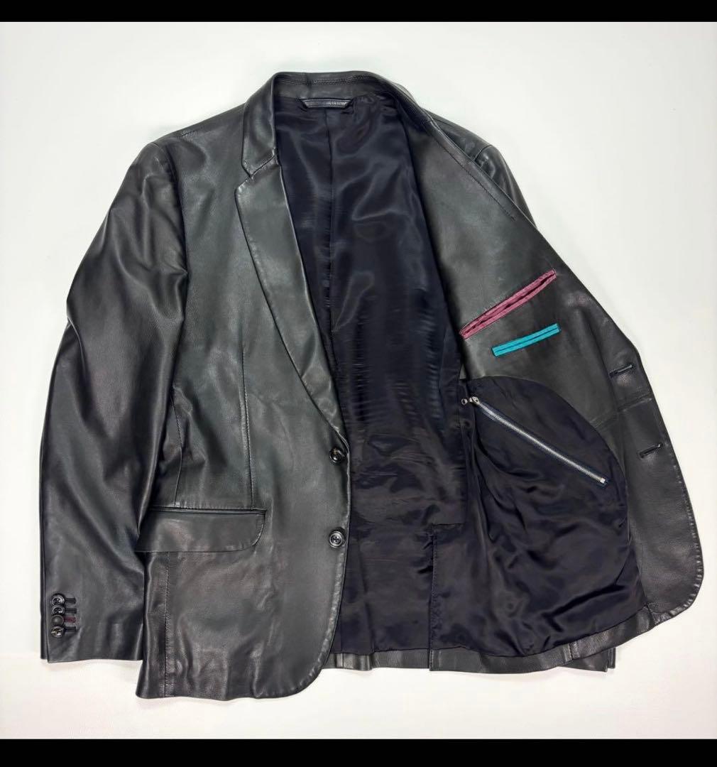 PaulSmith レザー テーラードジャケット 羊革