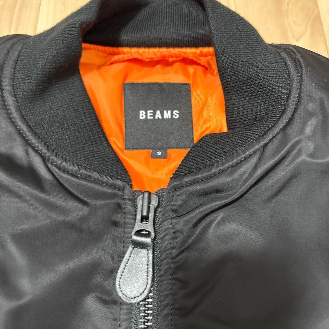 BEAMS リラックスフィット THERMOLITE(R) MA-1 ブラック