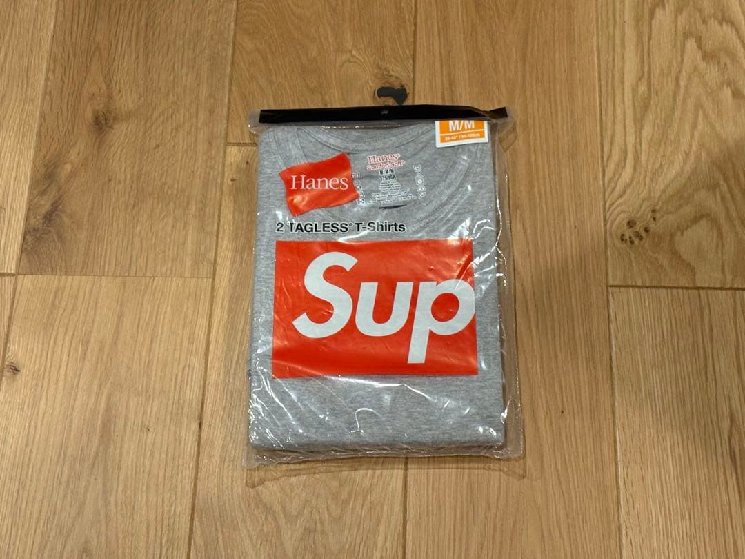 Supreme Hanes Tagless Tees (2 Pack)グレー