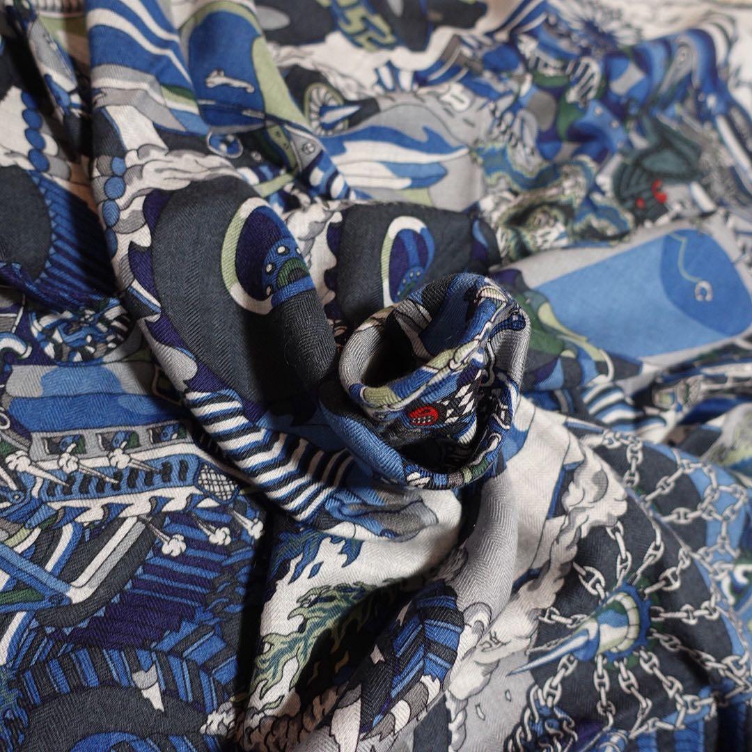 極美品 HERMES スカーフ Les As du Volant scarf
