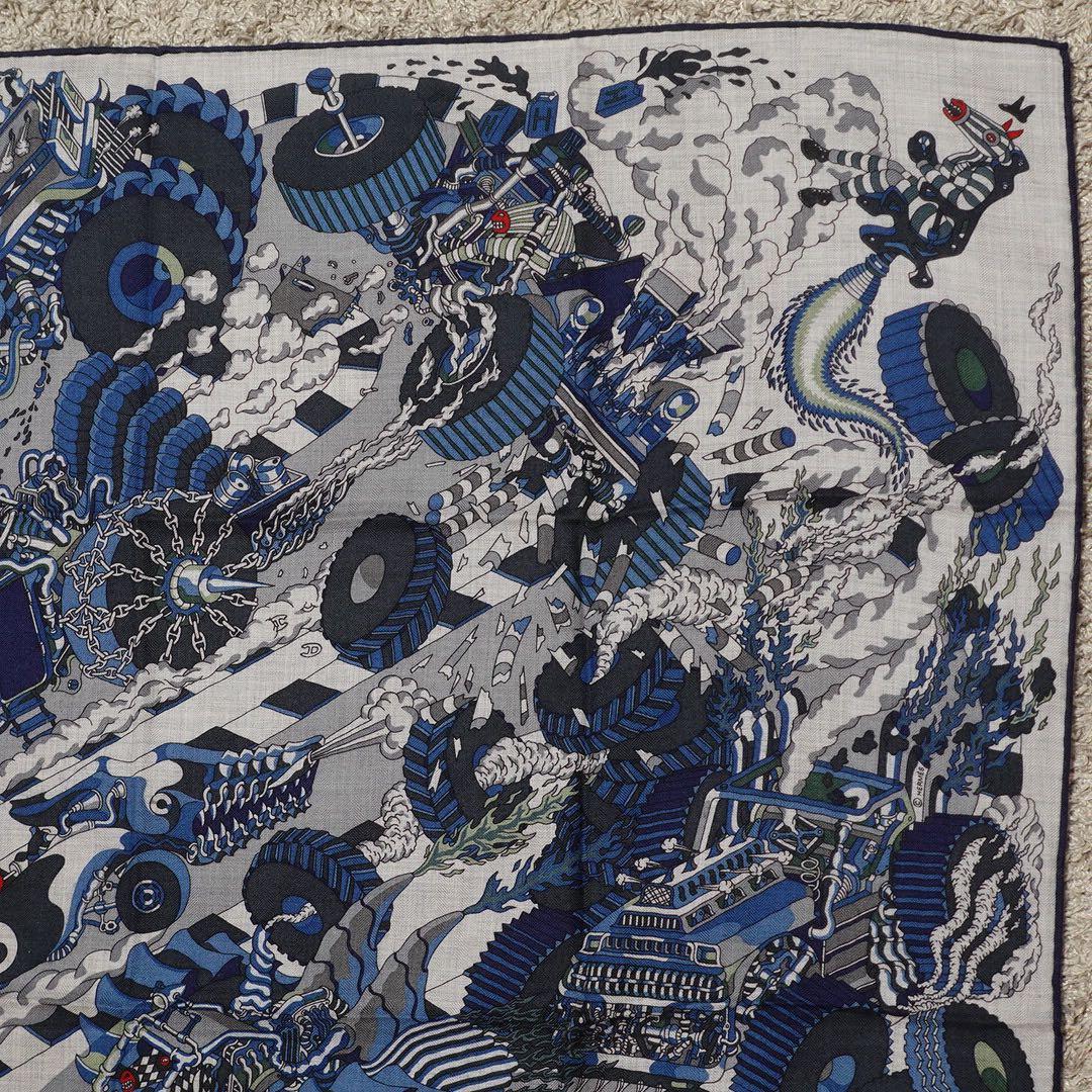 極美品 HERMES スカーフ Les As du Volant scarf