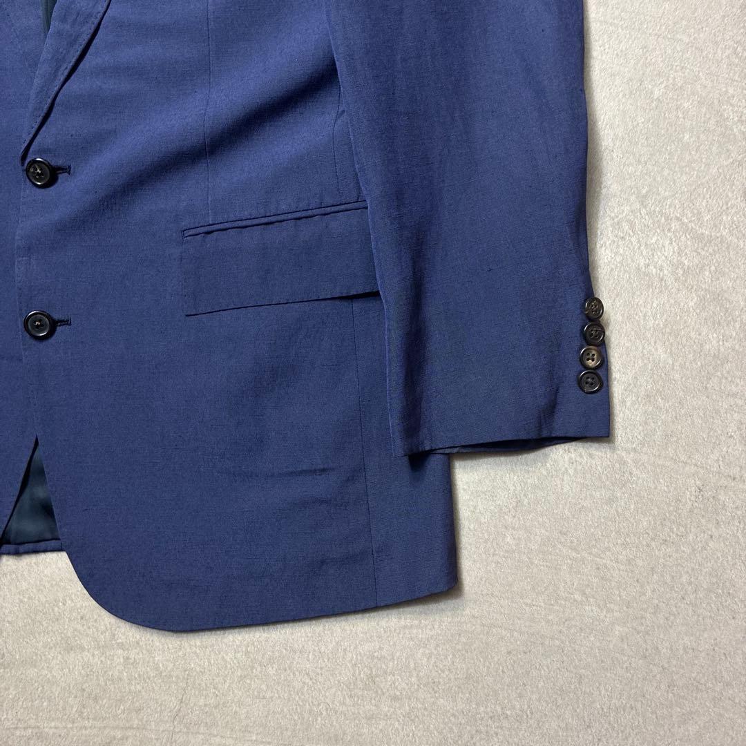 専用90s POLO RALPH LAURENリネンスーツジャケットブルーA6ラ