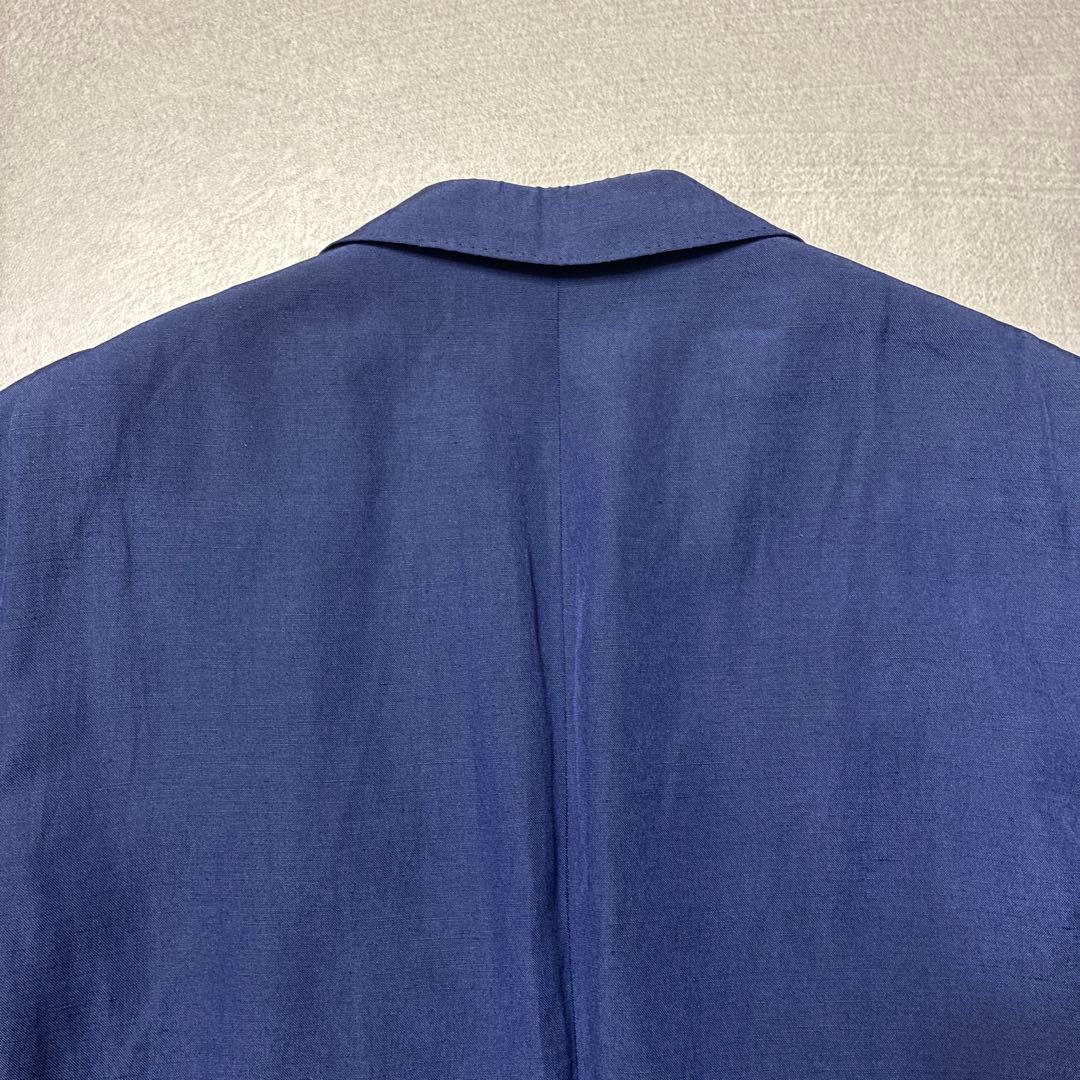 専用90s POLO RALPH LAURENリネンスーツジャケットブルーA6ラ
