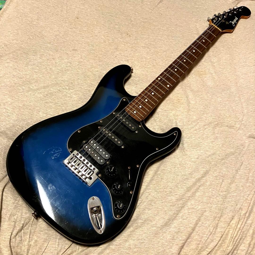 【Jagard】ストラトタイプ エレキギター ジャパンビンテージ 青×黒 順反り