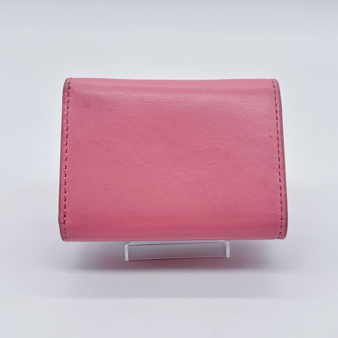 人気✨️DIESEL 3つ折り財布 コンパクトウォレット デカロゴ ピンク