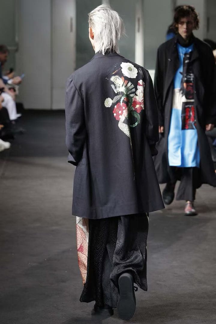 19SS YOHJI YAMAMOTOL24花柄プリント ロングジャケット