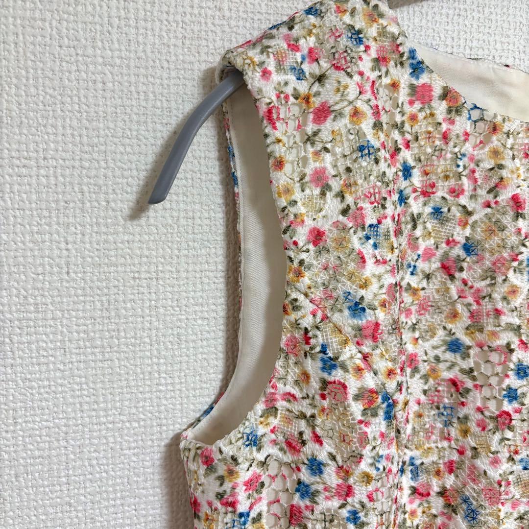 GRACE CONTINENTAL 花柄 総レース ワンピース タイト