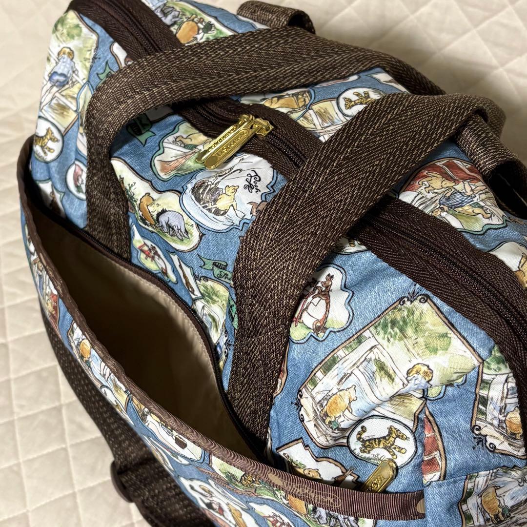 【美品】レスポートサック　クラシックプーデニム　ボストンバッグ　キャリーオン仕様