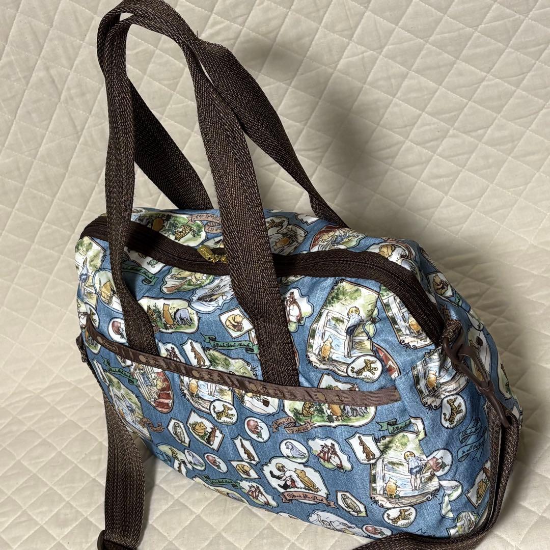 【美品】レスポートサック　クラシックプーデニム　ボストンバッグ　キャリーオン仕様
