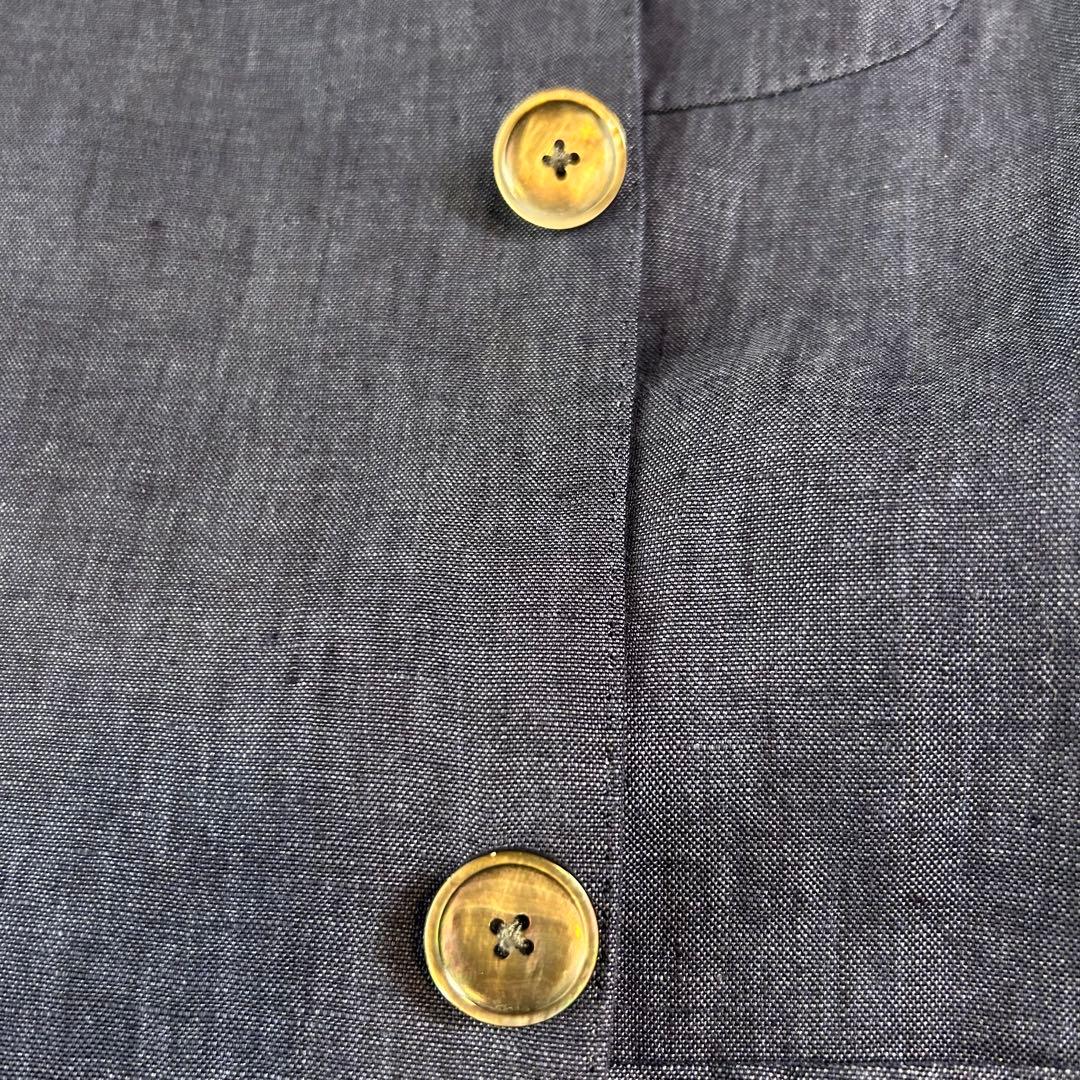【J.PRESS 21SM リネン ジャケット XL 】ネイビー シェルボタン