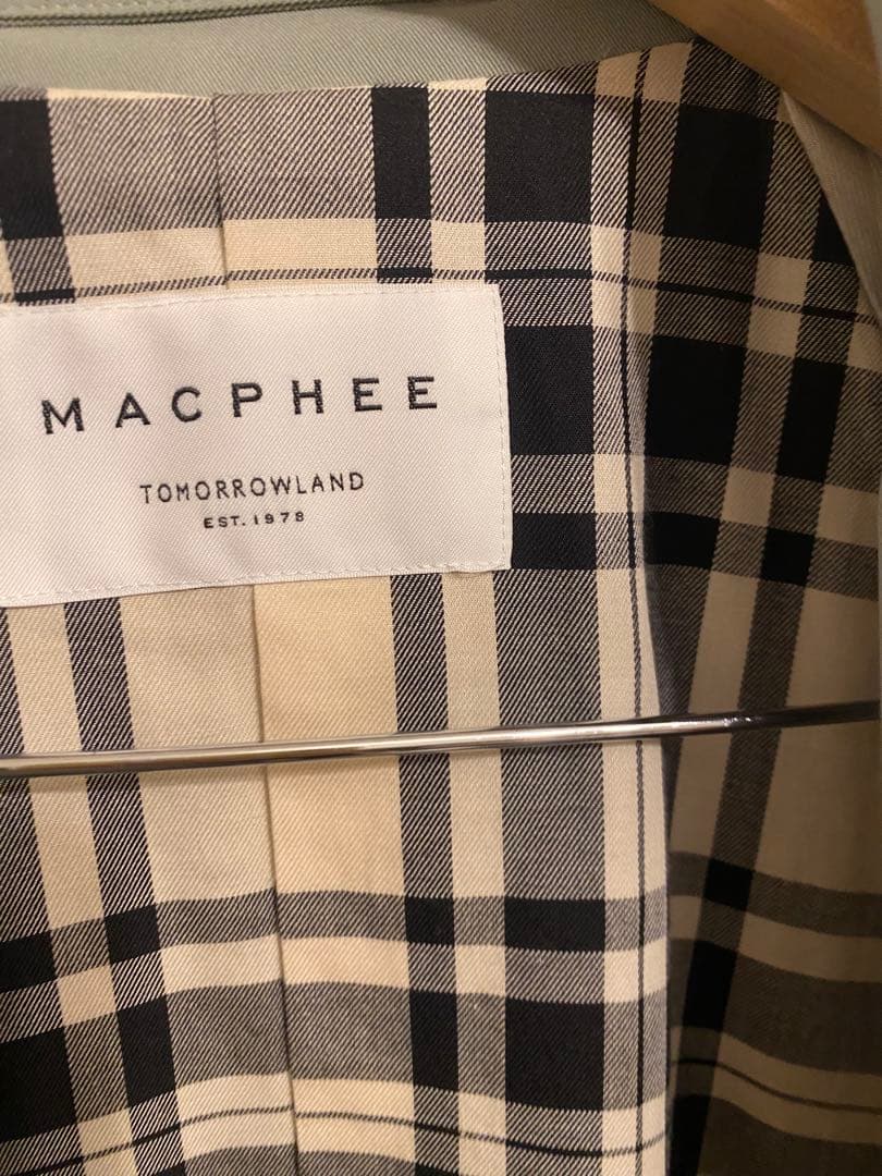 マカフィー　トレンチコート　セージ　美品