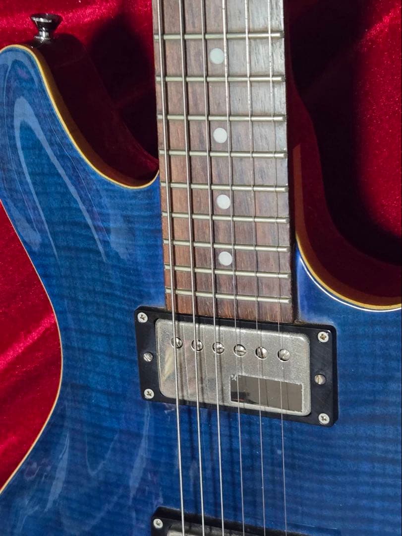 ギター EdwardsE-PO-100D PotbellySeeThru Blue