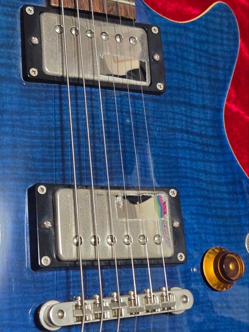 ギター EdwardsE-PO-100D PotbellySeeThru Blue