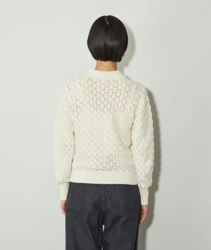 【完売品】新品タグ付き★　　 ＜CITEN＞レースアミポロエリニット