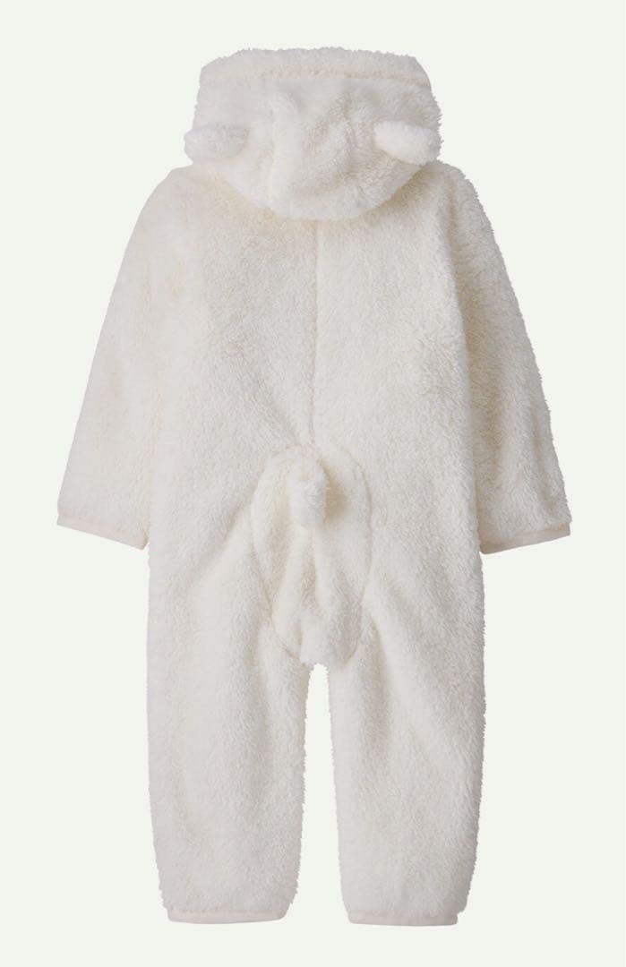 美品　Patagonia ベビー フリーススーツ Birch White