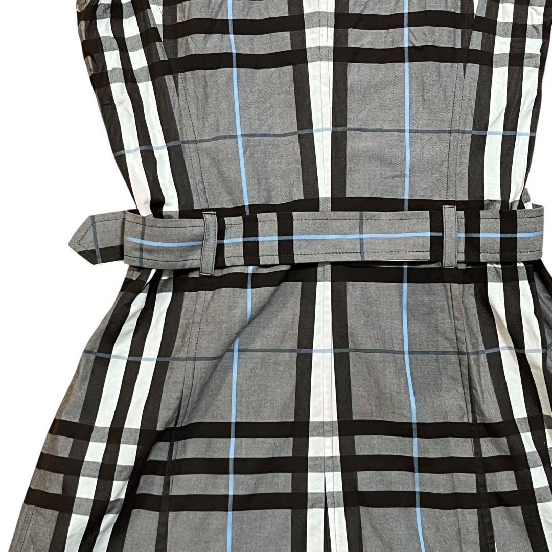 BURBERRY LONDON ワンピース ノースリーブ ノバチェック ベルト